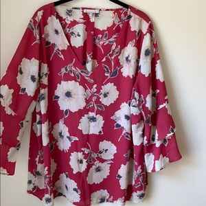 Floral Bell-sleeve Blouse